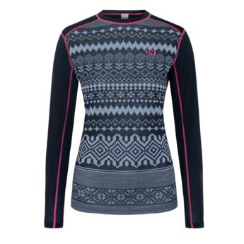 Koszulka damska Kari Traa Live Ls niebieski ROYA / DARK NAVY BLUE