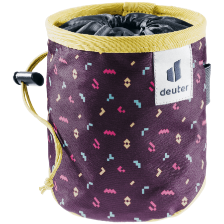 Worek na magnezję Deuter Gravity Chalk Bag I fioletowy aubergine blocks-turmeric