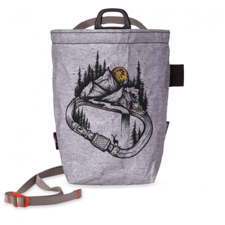 Worek na magnezję Chillaz Carabiner Forest jasnoszary Dot Grey Melange