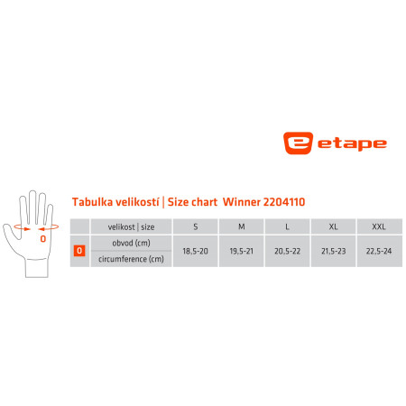 Męskie rękawiczki rowerowe Etape Winner