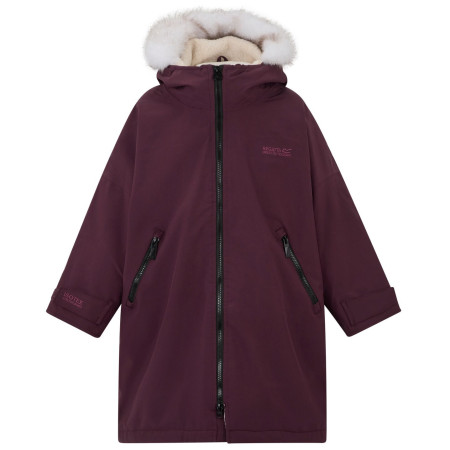 Płaszcz nieprzemakalny dziecięcy Regatta Junior Waterproof Changing Robe Pro Fig fioletowy Fig