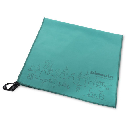 Ręcznik Pinguin Micro Towel Map S jasnozielony