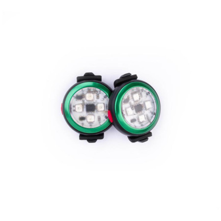 Światełko do obroży Curli Luumi Safety LED Lights rechargeable ciemnozielony