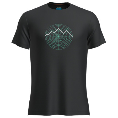 Męska koszulka Icebreaker Men Merino 125 Cool-Lite™ Sphere III SS Tee Vision Grid czarny