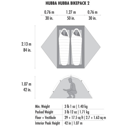 Ultralekki namiot MSR Hubba Hubba Bikepack 2
