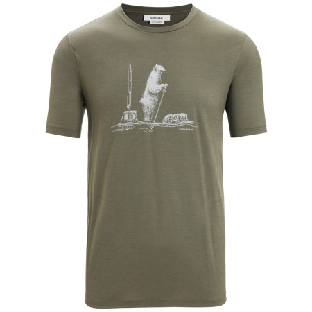 Męska koszulka Icebreaker Men Tech Lite II SS Tee Polar Paddle zielony Loden