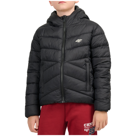 Kurtka zimowa dla chłopców 4F Down Jacket M0913 Deep Black czarny Deep Black