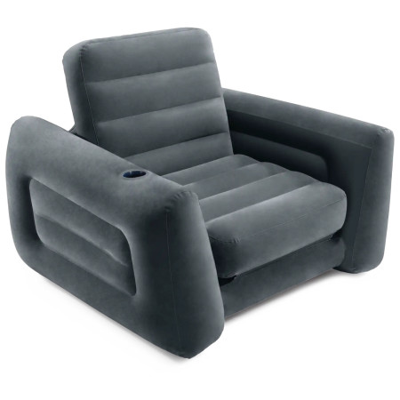 Nadmuchiwany fotel Intex Pull-out Chair ciemnoszary grey