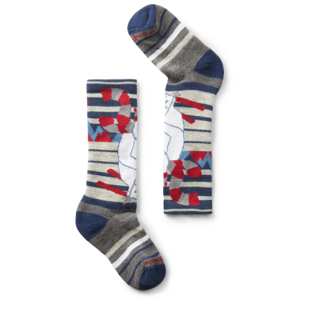 Skarpety damskie Smartwool Kids' Wintersport Full Cushion Yeti OTC niebieski/czerwony ALPINE BLUE