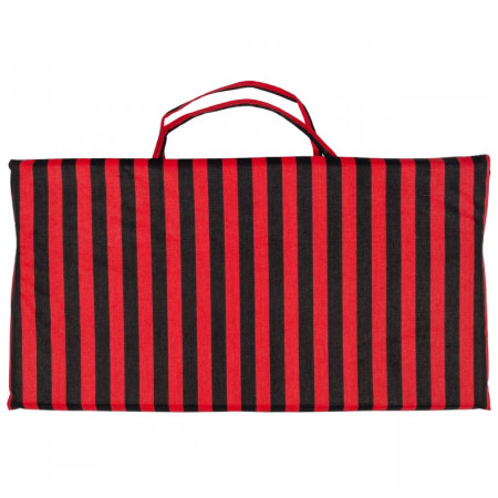 Leżak plażowy Yate Plážové lehátko - proužek czarny/czerwony red