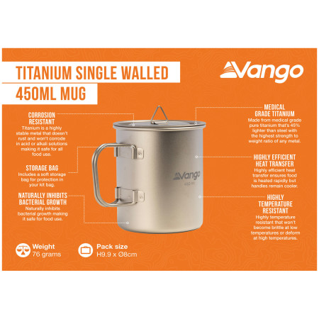 Kubek Vango Titanium Single Walled Mug 450ml