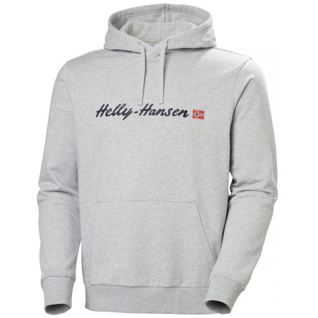 Męska bluza Helly Hansen Core Graphic Hoodie jasnoszary 947 GREY MELANG