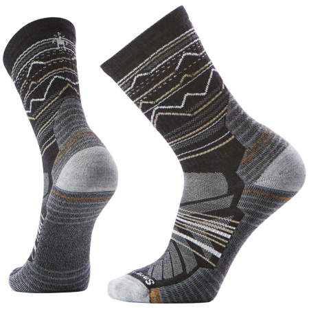 Skarpetki Smartwool Hike Light Cushion Mountain Range Crew czarny/szary CHARCOAL/LIGHT GRAY