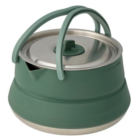 Czajnik Sea to Summit Detour Stainless Steel Collapsible Kettle 1.6L srebrny/zielony Laurel Wreath Green