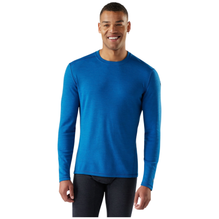 Męska koszulka Smartwool M Classic Thermal Merino Base Layer Crew niebieski NIVAL BLUE