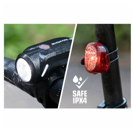 Przednia/tylna lampka Sigma Aura 35 USB + Nugget II.