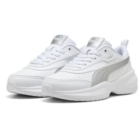 Buty damskie Puma Cilia 2 Mode Metallic Glam biały/srebrny PUMA White-PUMA Silver-Feather Gray