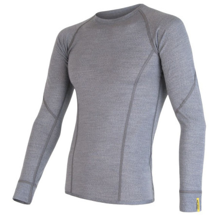 Męska koszulka Sensor Merino Wool Active dł.r. szary Grey