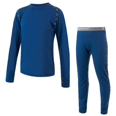 Bielizna funkcjonalna dla dzieci Sensor Merino Air Set triko+spodky 2022 niebieski Darkblue