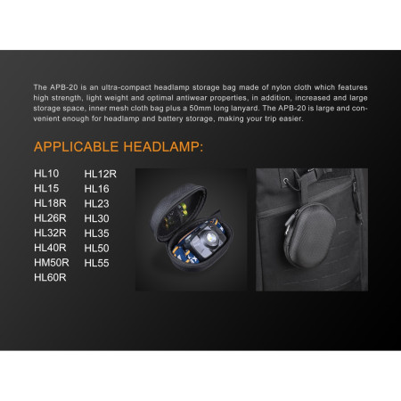 Etui Fenix Etui APB-20 do latarek czołowych Fenix