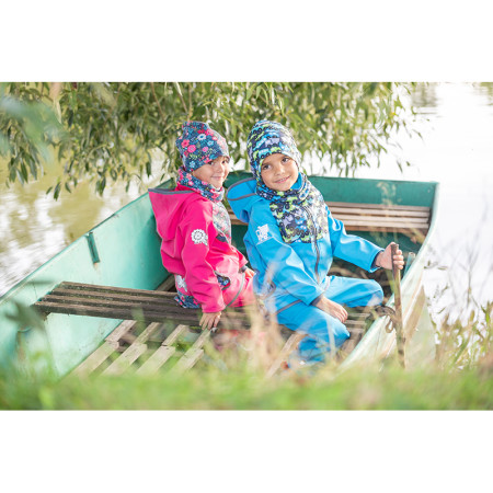 Dziecięca kurtka softshellowa Unuo polar we wzory