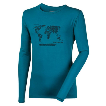 Męska koszulka Progress OS VANDAL "SVĚT" 24DT niebieski Petrol
