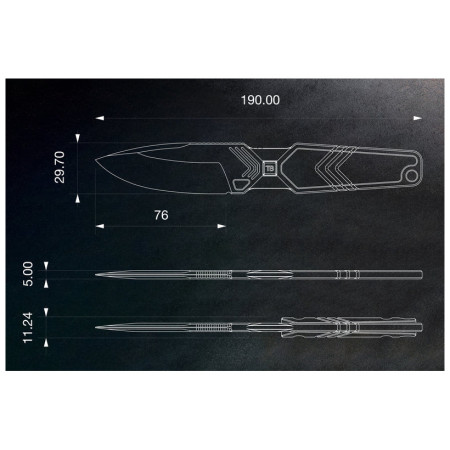 Nóż TB OUTDOOR Monobloc Knife Impact 127 Stainless Steel
