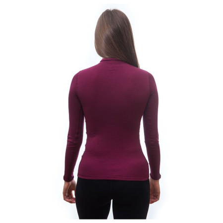 Damska koszulka Sensor Merino DF z zamkiem