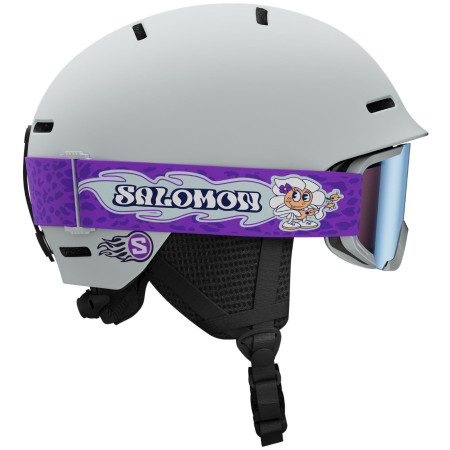 Kask narciarski dla dzieci Salomon Player Combo jasnoniebieski Ice Flow