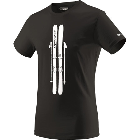 Koszulka męska Dynafit Graphic Co M S/S Tee czarny/biały black out/SKIS