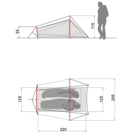 Ultralekki namiot Vaude Ultralight Lizard 2P
