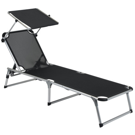 Leżak plażowy Bo-Camp Florence Sun lounger czarny Anthracite