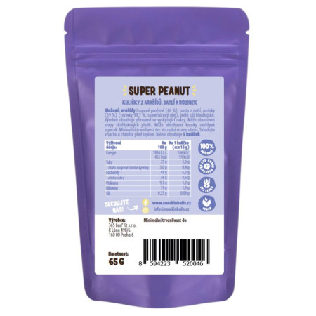 Ładowarka solarna SNACKin BALLS Super Peanut 65 g