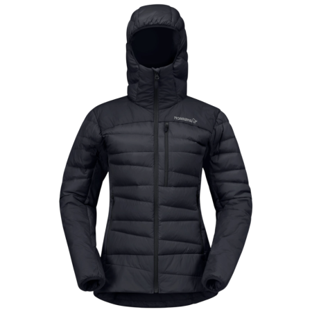 Damska kurtka puchowa Norrona falketind down750 Zip Hood czarny Caviar Black