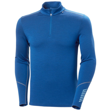 Męska koszulka Helly Hansen Lifa Merino Midweight 1/2 Zip niebieski Deep Fjord