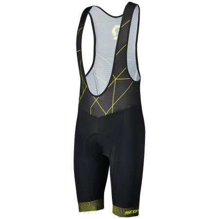 Męskie spodenki rowerowe Scott Bibshorts RC Team ++ czarny/żółty black/sulphur yellow