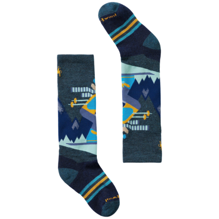 Skarpety damskie Smartwool Kids' Wintersport Full Cushion Mountain Moose OTC Socks niebieski TWILIGHT BLUE