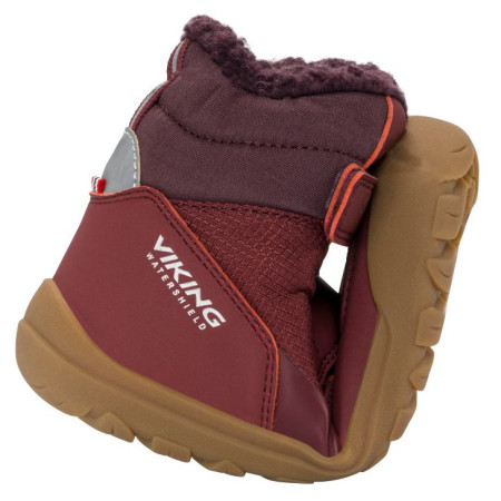 Dziecięce buty zimowe Viking Outdoor Footwear Birch Barefoot Warm WP Pull-on Wine