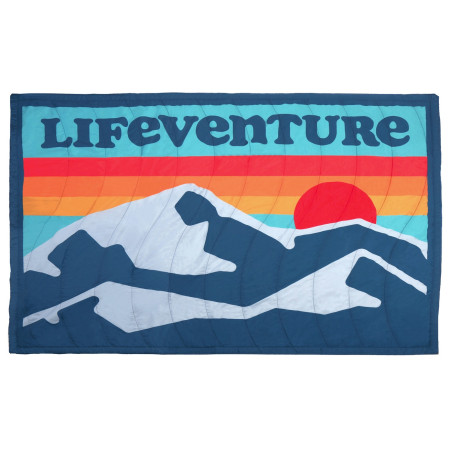 Koc LifeVenture Sundown Berber Lined Blanket niebieski Retro