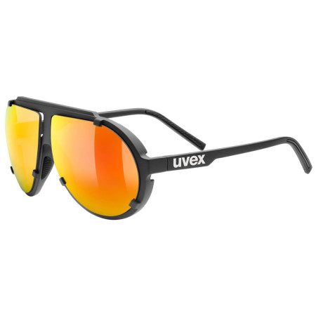 Okulary przeciwsłoneczne Uvex Esntl Pina czarny Black Matt / Mirror Red
