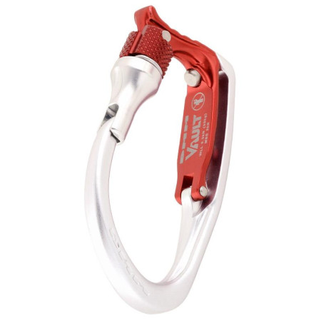 Karabinek DMM Vault Locking szary/czerwony Red/Silver