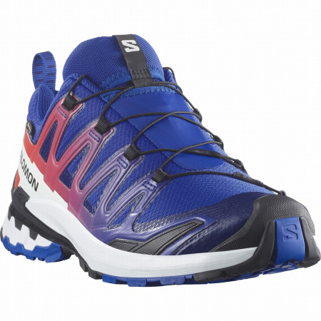 Buty męskie Salomon Xa Pro 3D V9 Gore-Tex Equipe niebieski/czerwony Surf The Web / Fiery Red / White