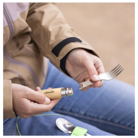 Sztućce Opinel Picnic Plus z widelcem/łyżką/serwetką