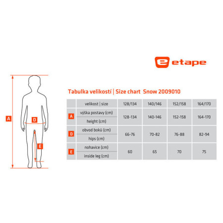 Dziecięce spodnie softshellowe Etape Snow WS