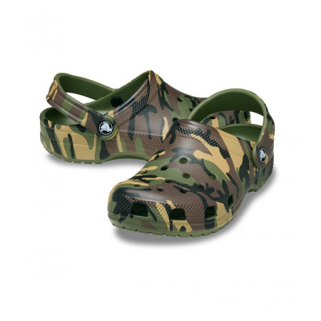 Kapcie dziecięce Crocs Classic Camouflage Clog Army Green/Multi