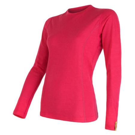 Damska koszulka Sensor Merino Wool Active dł.r. różowy Magenta