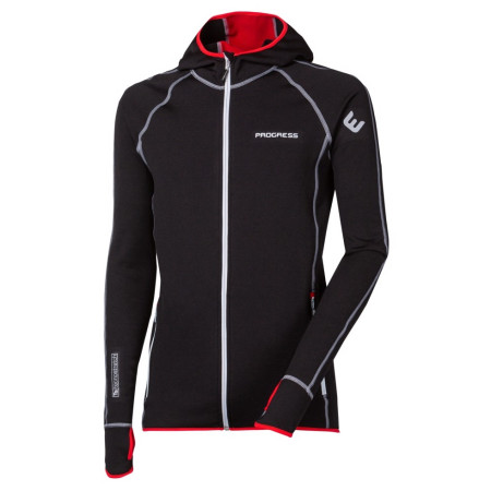 Męska bluza Progress TS Torez Hoody 17CG czarny/czerwony Black/Red