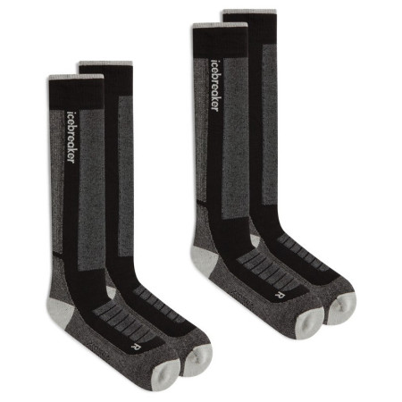 Skarpety męskie Icebreaker Men Mer Ski+ Medium OTC 2 Pack czarny/szary Blk/Ether/Graph