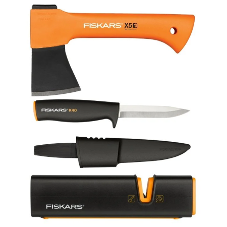 Zestaw narzędzi Fiskars X5 Fireplace set czarny/pomarańczowy FW25