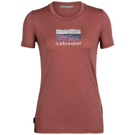 Koszulka damska Icebreaker Women Tech Lite II SS Tee Trailhead czerwony grape